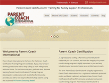 Tablet Screenshot of parentcoachinternational.com